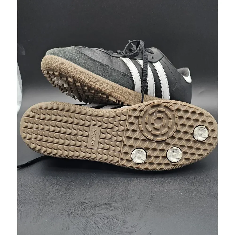 Adidas Samba Spikeless Golf Shoes Mens Size 10 Black White Gum Sneakers